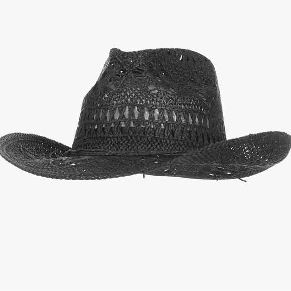 Black Straw cowboy hat